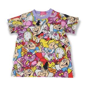 Disney Tokyo Resort Disneyland Alice In Wonderland All Over Print T-Shirt Girls